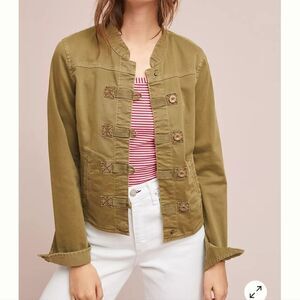 Anthropologie Everly Military Jacket Size Small